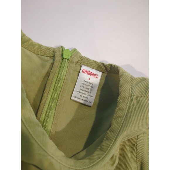 Green corduroy dress/tunic/top for girls size 4 Gymbotee - Picture 5 of 6